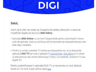 Adio DIGI Online: de ce DIGI TV rămâne singura opțiune pentru abonați