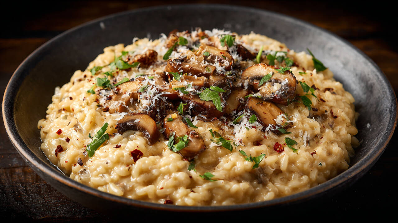 Risotto cremos cu ciuperci și parmezan plin de savoare: rețetă detaliată pentru un preparat catifelat Risotto cremos cu ciuperci și parmezan plin de savoare: rețetă detaliată pentru un preparat catifelat
