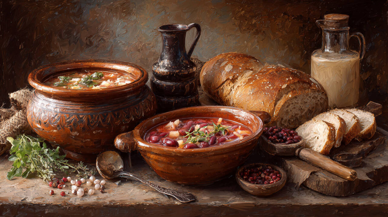 Tocană țărănească de legume, aromată cu ierburi, pentru servire cu mămăligă sau pâine