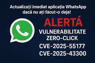Avertisment DNSC: o variantă zero-click în WhatsApp și în ecosistemul Apple permite preluarea controlului asupra iPhone, iPad și Mac