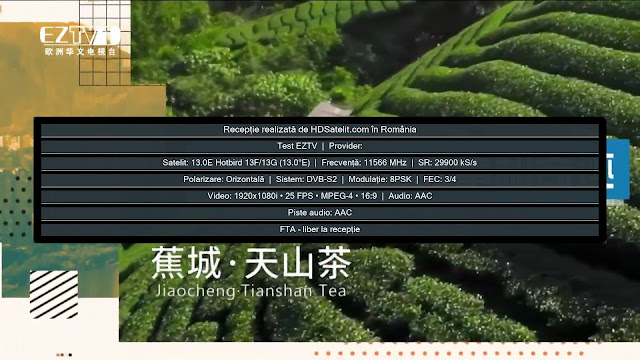 Europa China TV (EZTV) pornește teste FTA HD pe Hot Bird 13°E, mărind oferta chineză pentru Europa Europa China TV (EZTV) pornește teste FTA HD pe Hot Bird 13°E, mărind oferta chineză pentru Europa