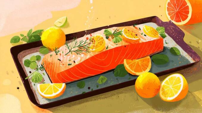 File de somon la cuptor cu lămâie și mărar — rețetă rapidă și simplă
