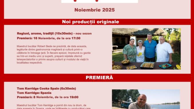 Programările din noiembrie la AMC Networks România: maratoane Mythica, Predator, Spartacus și premiere TV Paprika