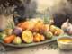 Pui fript la cuptor cu felii de lămâie și ierburi aromatice, însoțit de legume la cuptor și sos