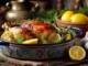 Rețetă de pui la cuptor cu lămâie și ierburi aromatice, umplut cu felii de lămâie