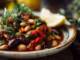 Salată călduţă de năut cu lămâie, verdeaţă şi măsline — rețetă ușoară și delicioasă
