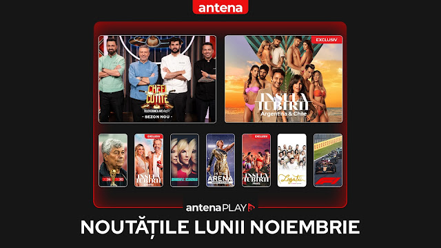 AntenaPLAY prezintă grila din noiembrie: Chefi la cuțite, Asia Express, transmisiuni sportive live și filme