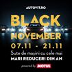 Autovit.ro dă startul Black November cu mai mult de 400 de oferte și reduceri importante pentru autoturisme noi și second-hand