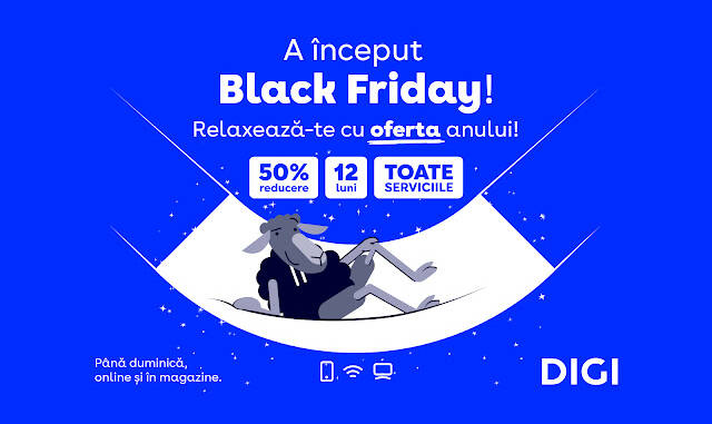Digi: reducere de 50% pentru 12 luni la abonamentele rezidențiale în promoția de Black Friday