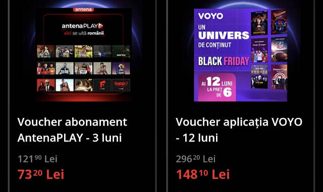 eMAG adaugă vouchere AntenaPLAY și VOYO pentru reducerile Black Friday: abonamente la prețuri avantajoase și pași pentru activare