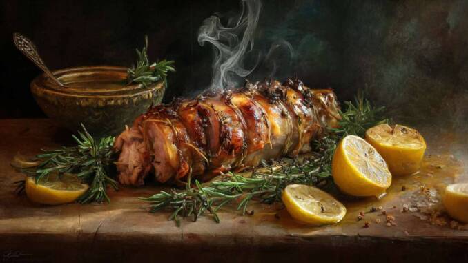 Piept de pui cu lămâie și verdeață aromată, sos cremos și recomandări pentru friptură suculentă