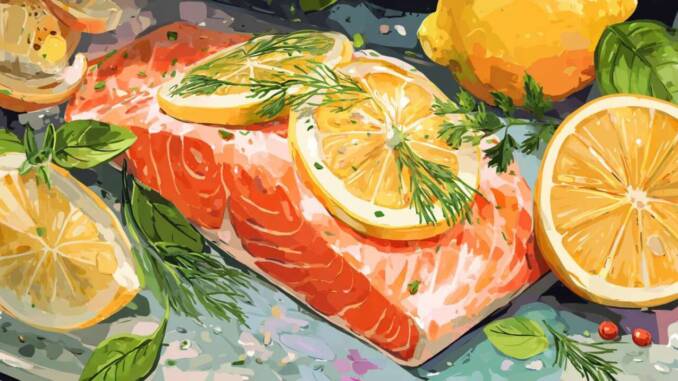 File de somon cu lămâie și mărar: rețetă rapidă și suculentă pentru 4 porții