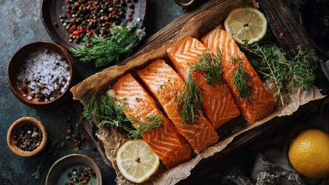 Somon la cuptor cu lămâie, ierburi aromatice și muștar Dijon pentru cine rapide