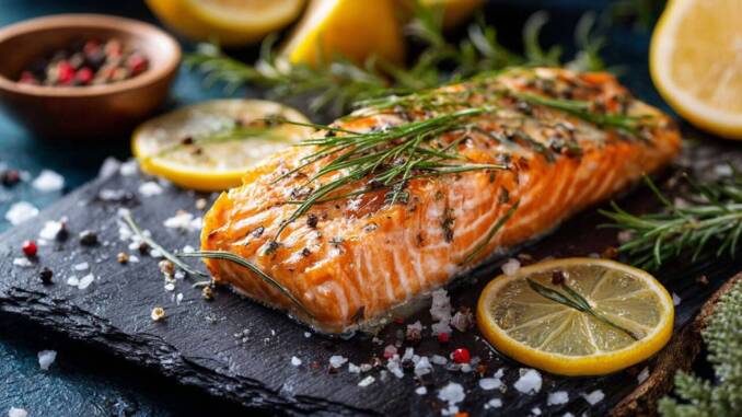 File de somon la cuptor cu lămâie și ierburi — rețetă rapidă și simplă pentru 4 porții