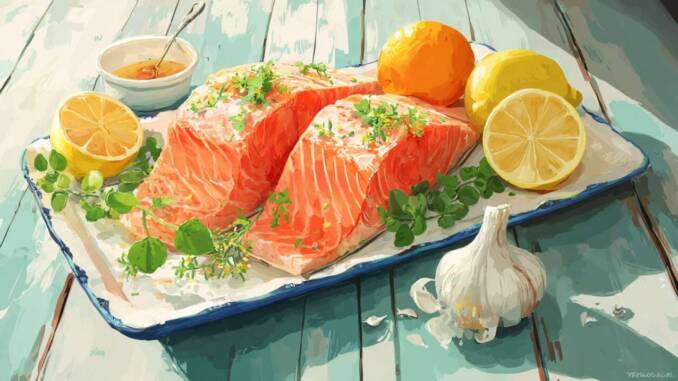 File de somon la cuptor cu lămâie și mărar: rețetă ușoară și plină de savoare