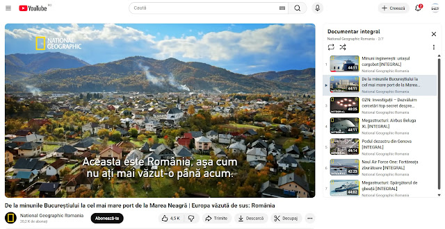 National Geographic România pune pe YouTube un playlist gratuit cu documentare HD subtitrate în limba română.