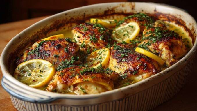 Pui la cuptor cu lămâie și ierburi: rețetă ușoară pentru piept suculent și piele crocantă