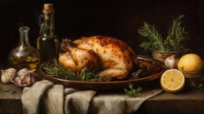 Pui la cuptor cu ierburi și lămâie: instrucțiuni pas cu pas pentru pui suculent cu piele crocantă