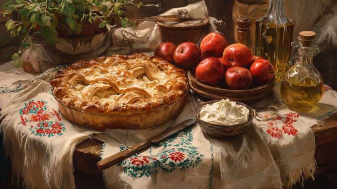 Plăcintă rustică cu mere și scorțișoară — rețetă ușoară și crustă fragedă