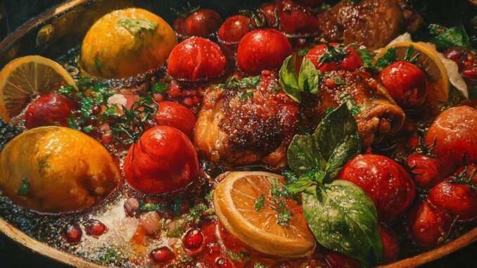 Tocană țăranescă de pui cu legume parfumate și sos savuros