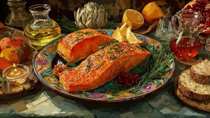 Rețetă de file de somon la cuptor, cu ierburi aromatice și unt pentru un miez suculent