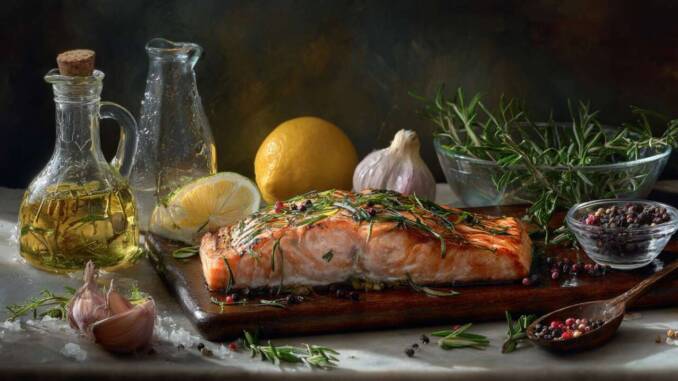 Somon copt cu lămâie și verdețuri proaspete — rețetă ușoară în 25 de minute