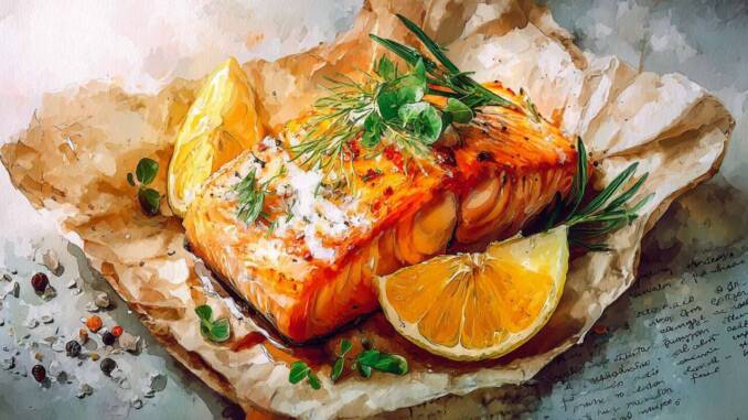 Somon la cuptor cu lămâie și mărar proaspăt: rețetă rapidă, delicată și suculentă