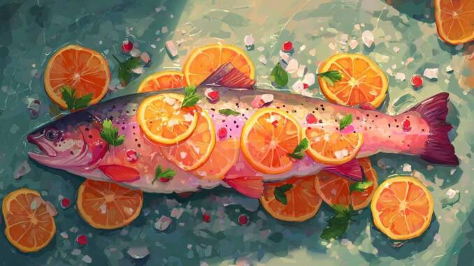 Somon la cuptor cu lămâie și usturoi, rețetă ușoară pentru file moi și suculente