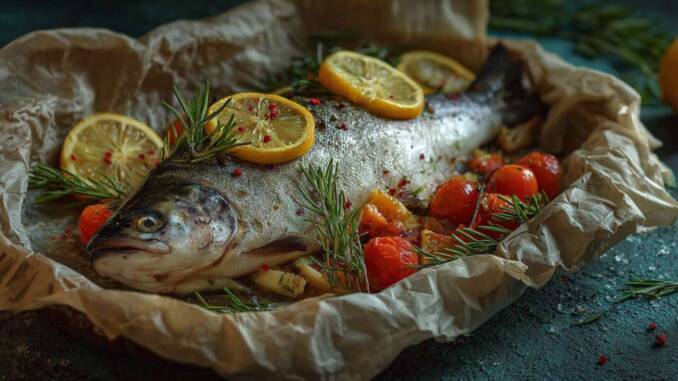 Somon la cuptor cu lămâie, usturoi și mărar — rețetă rapidă și fragedă