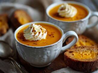 Supă cremă din dovleac cu ghimbir și smântână, rețetă rapidă și cremoasă