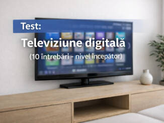 Teste scurte privind televiziunea digitală și streaming, cu exemple precum Netflix și YouTube