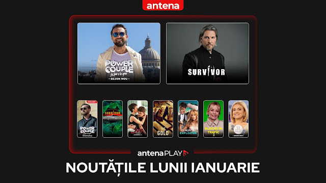 AntenaPLAY va difuza Survivor, Power Couple, Ana, precum și filme, documentare și meciuri live în 2026.
