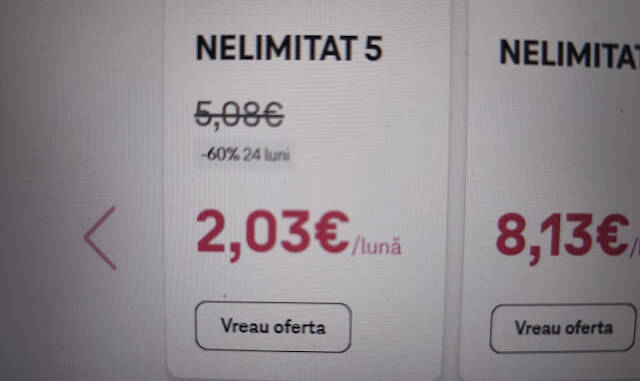 Telekom oferă planul Nelimitat 5 la 2,03 euro la portare, cu limitări de roaming în primele 24 de luni