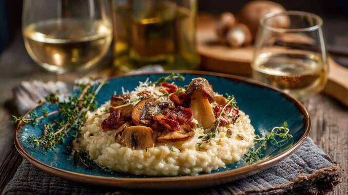 Risotto catifelat cu ciuperci, parmezan și vin alb: rețetă pas cu pas pentru o textură perfectă