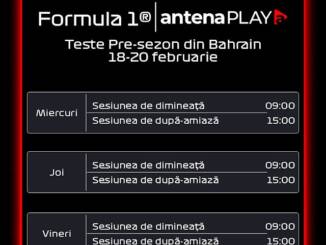 Testele de pre-sezon de la Sakhir ale Formulei 1, difuzate în exclusivitate pe AntenaPLAY
