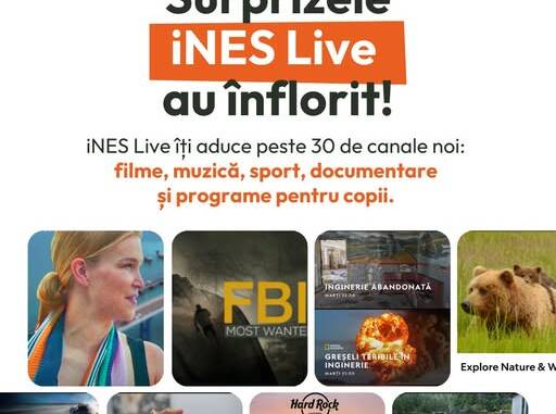Grila iNES Live se îmbogățește cu 33 de canale noi: AXN, National Geographic, Disney Channel și France 2